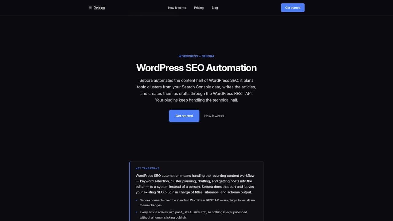 Sebora — Connect your CMS for draft delivery
