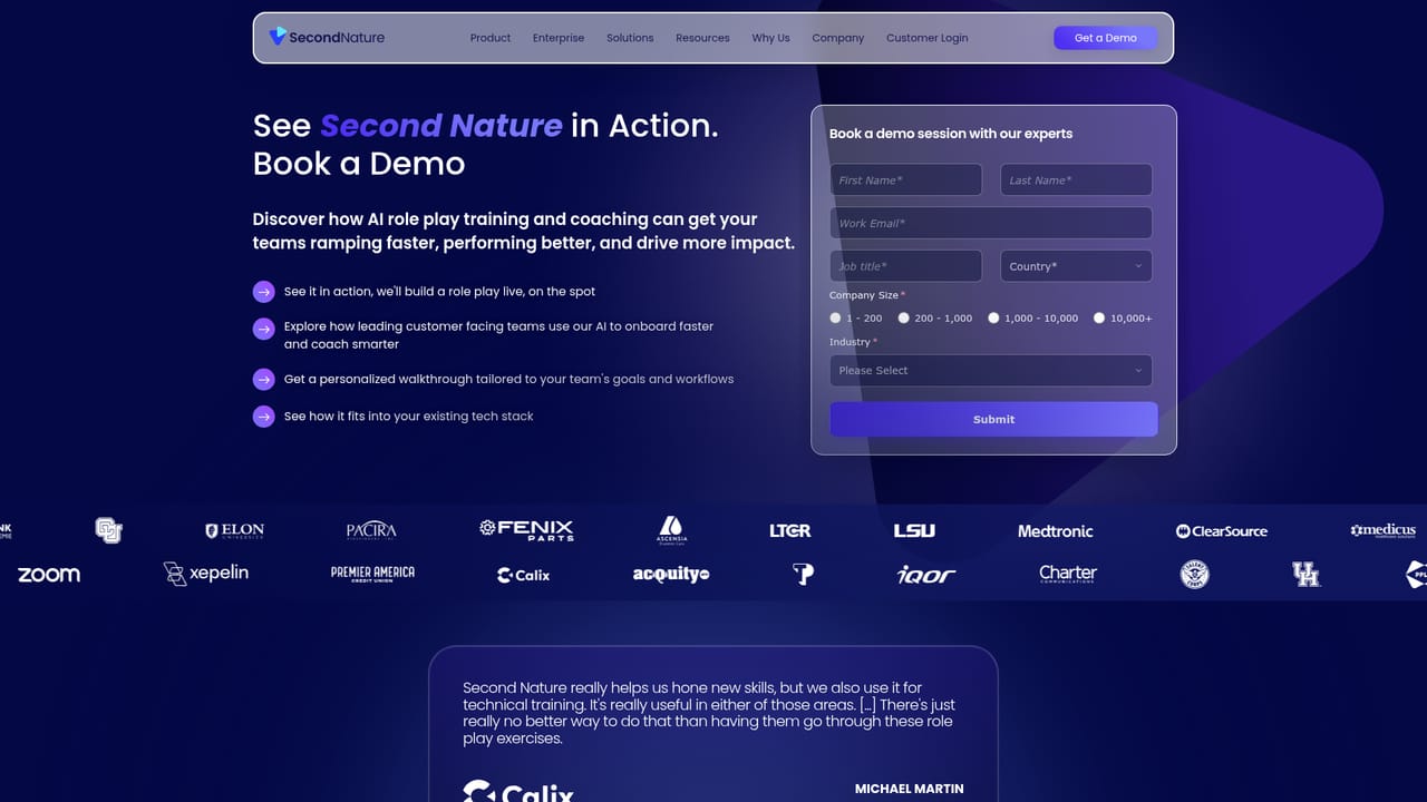 Second Nature AI — Book a demo and scope your use case