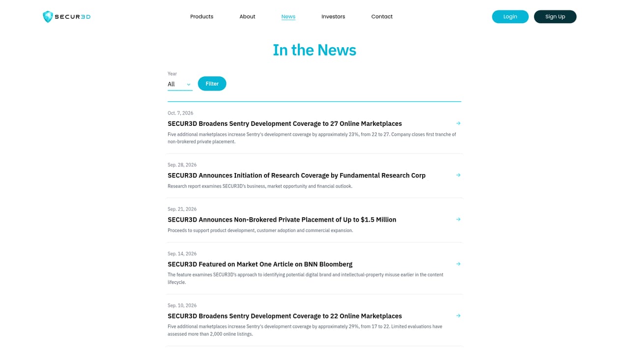 Secur3D — Follow product updates