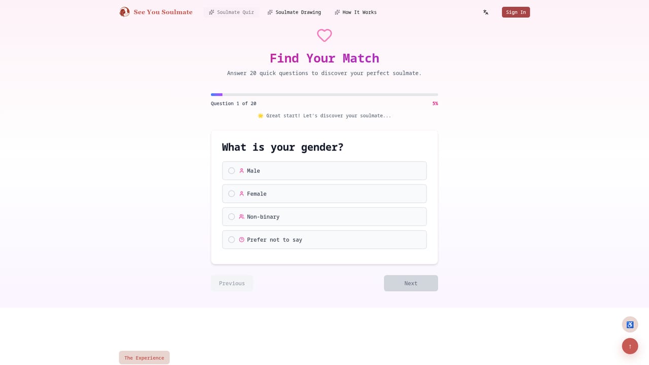 See You Soulmate — Open the soulmate quiz