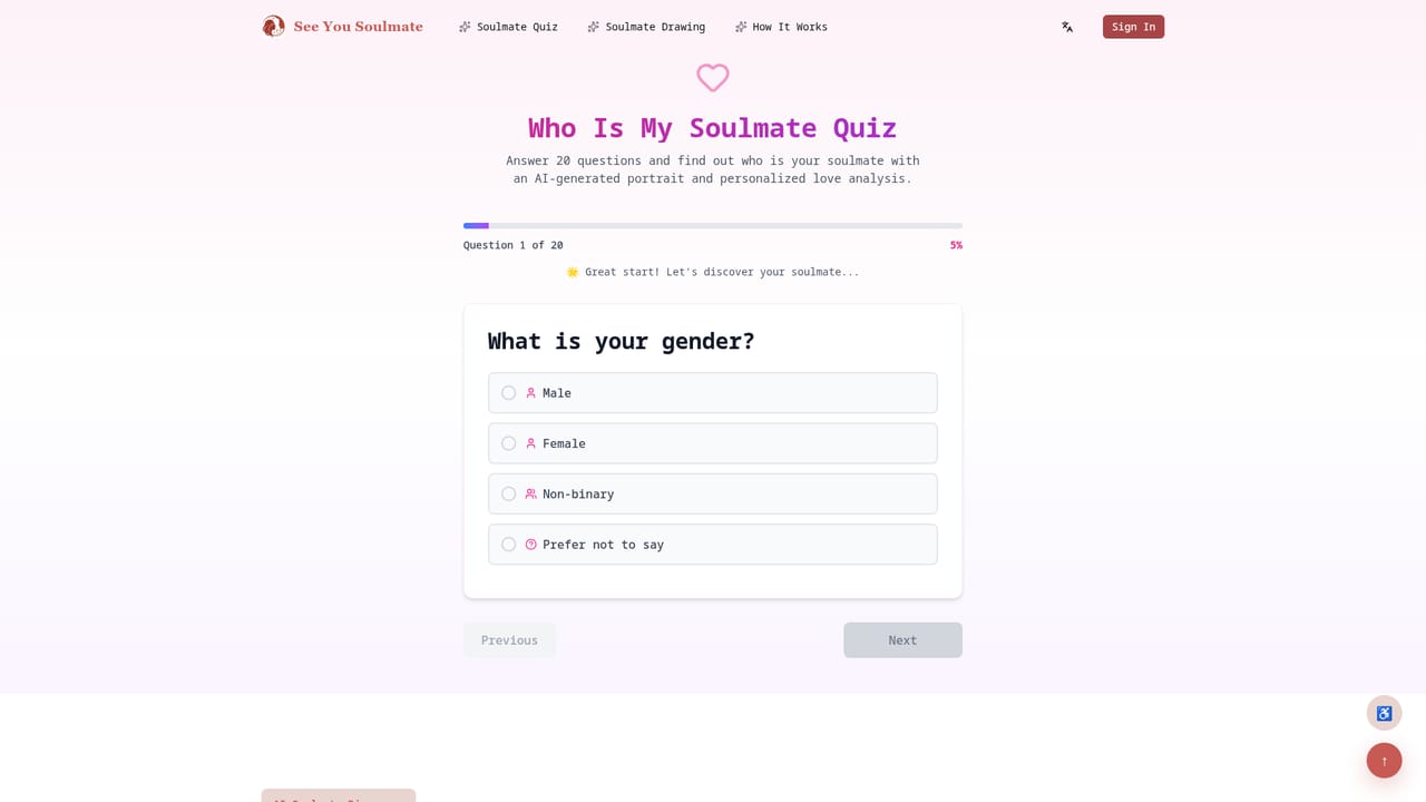 See You Soulmate — Try the alternate quiz entry