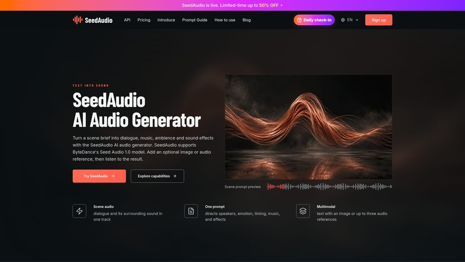 SeedAudio — Sign up for a free account
