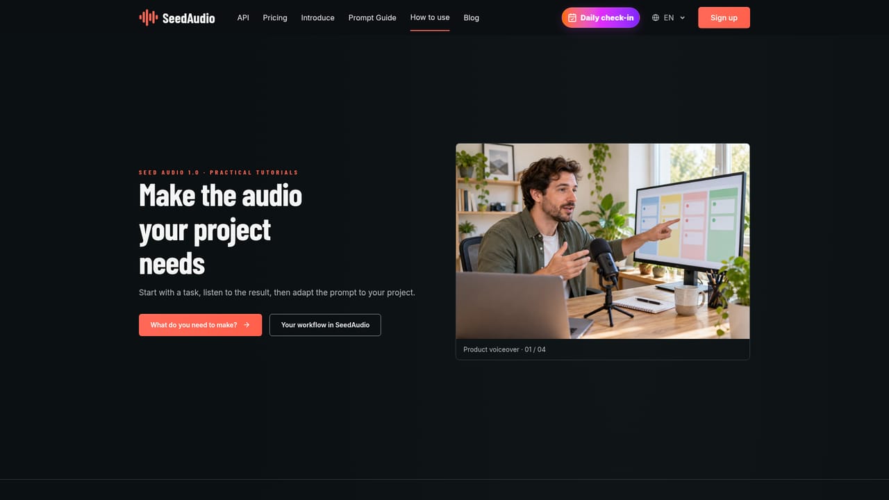 SeedAudio — Add an image or audio reference