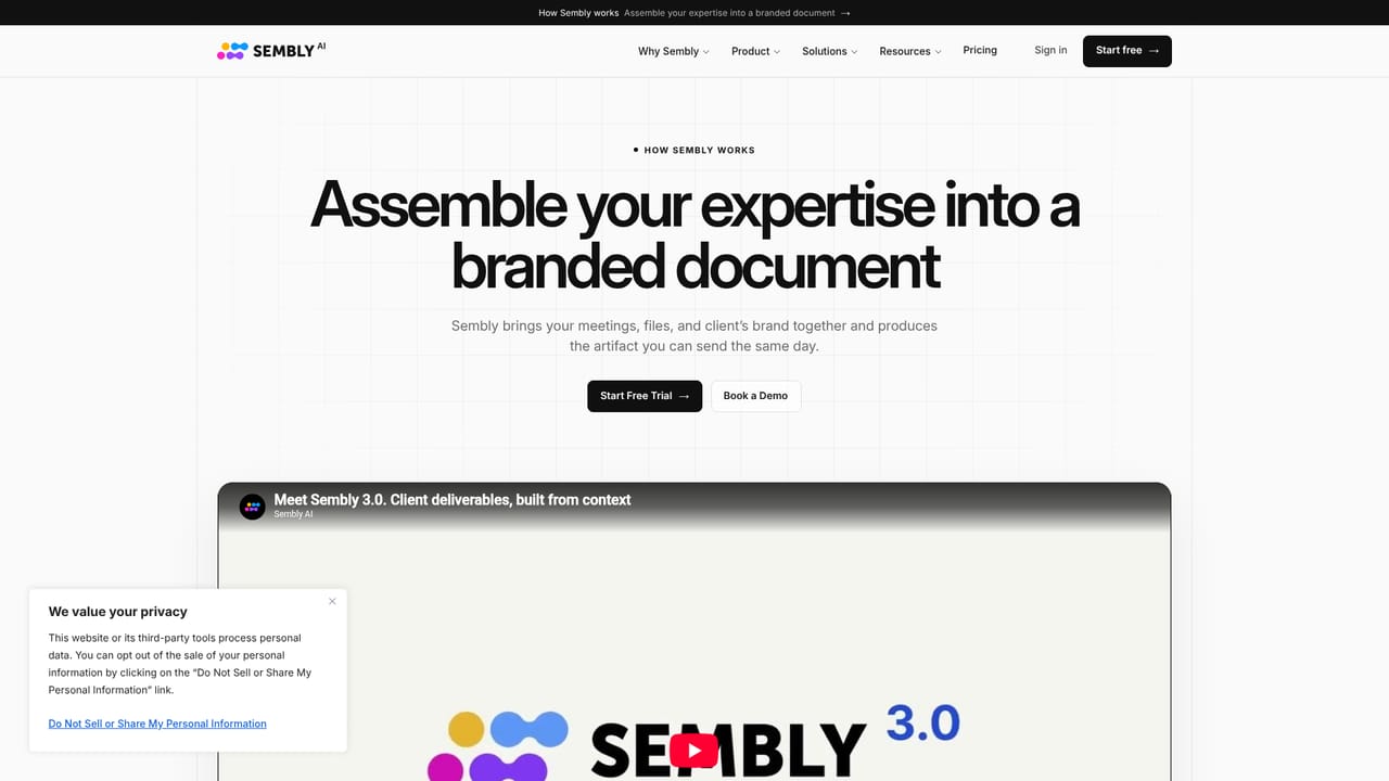 Sembly AI — Review how capture and recaps work