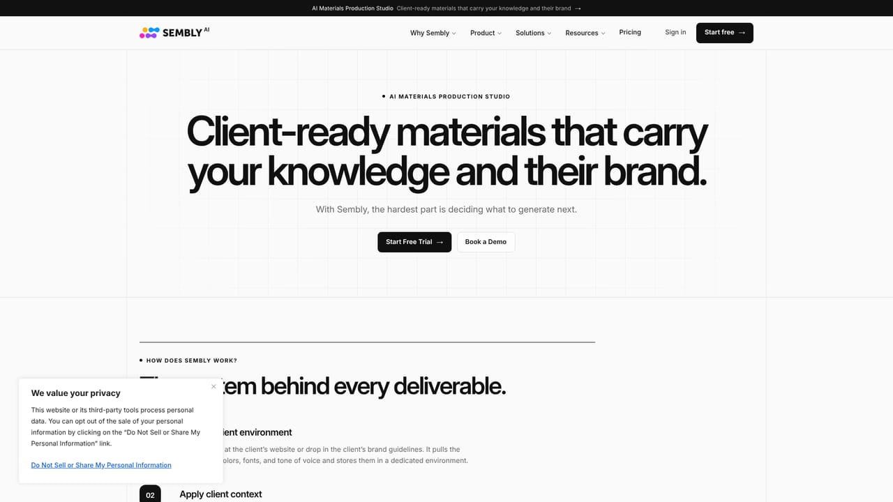 Sembly AI — Generate a client deliverable