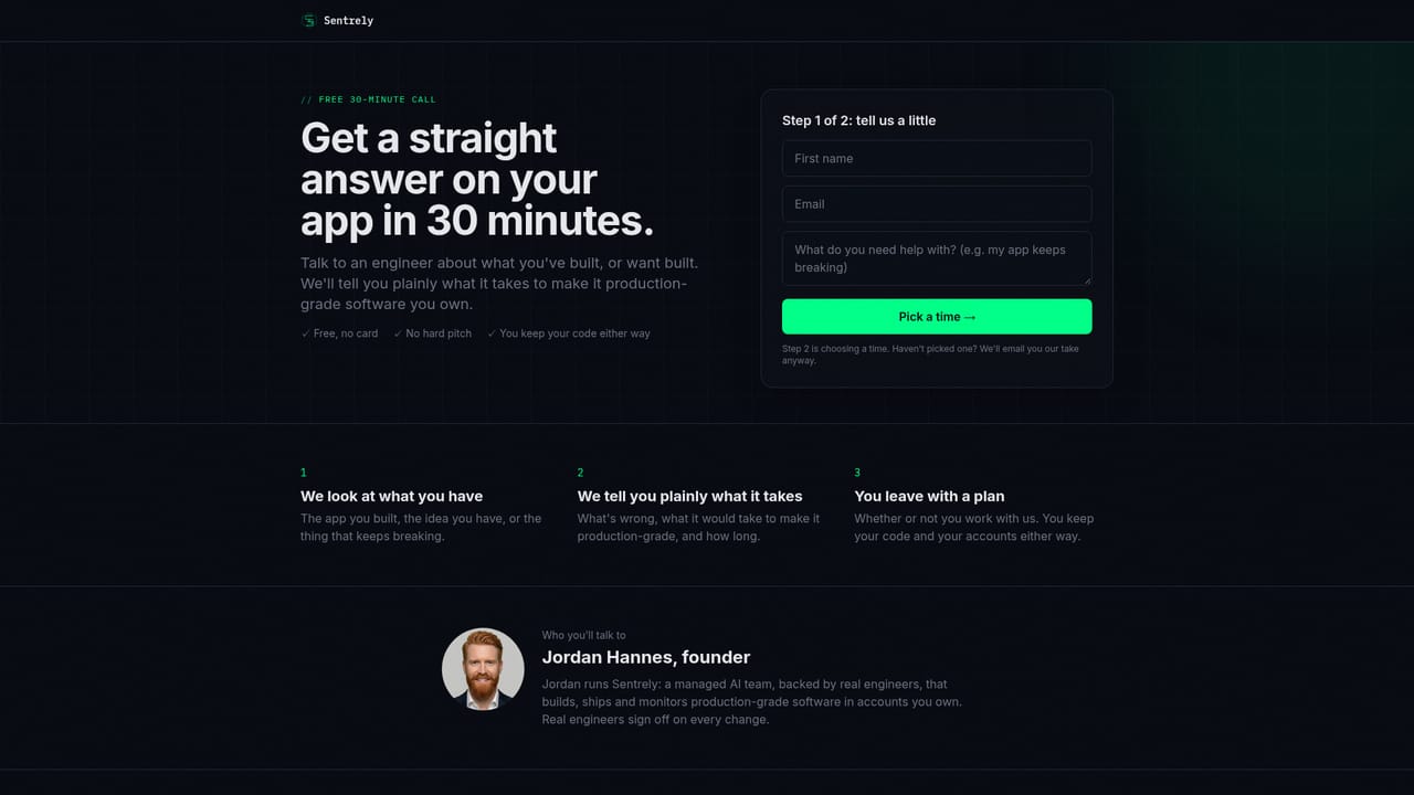 Sentrely — Book a free discovery call