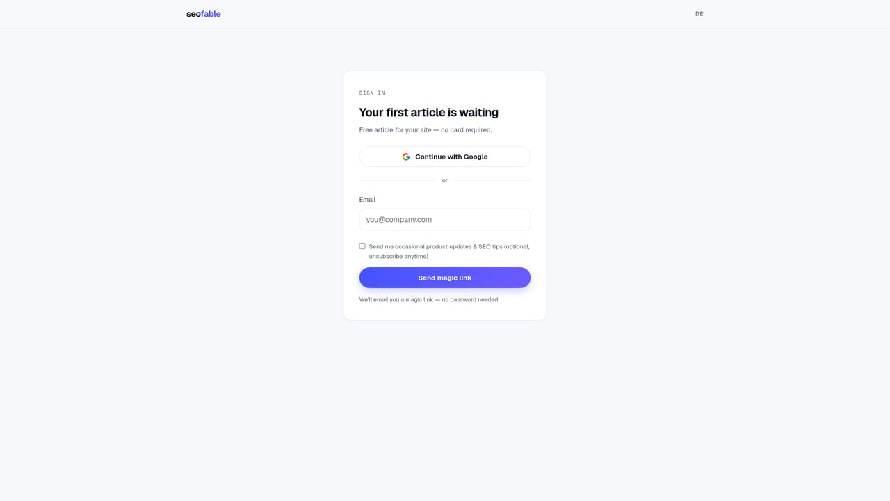 Seofable — Connect your site