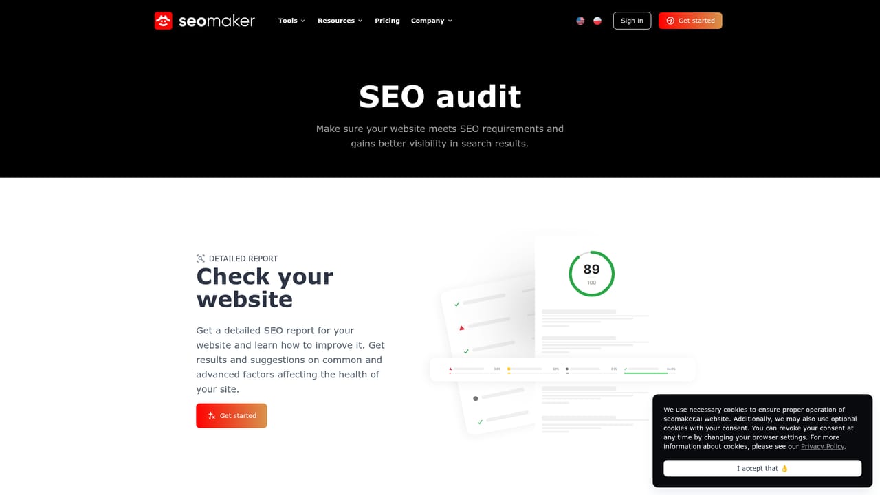 Seomaker — Run a site health audit
