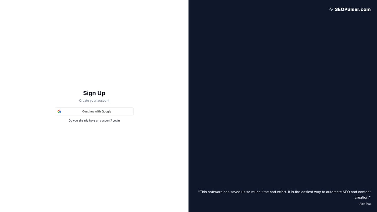 SEOPulser — Create your account and claim the free articles