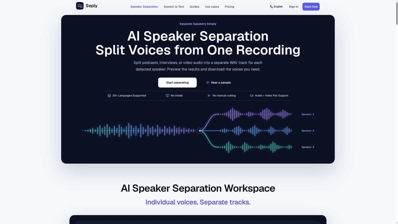 Seply — Sign in and upload your recording
