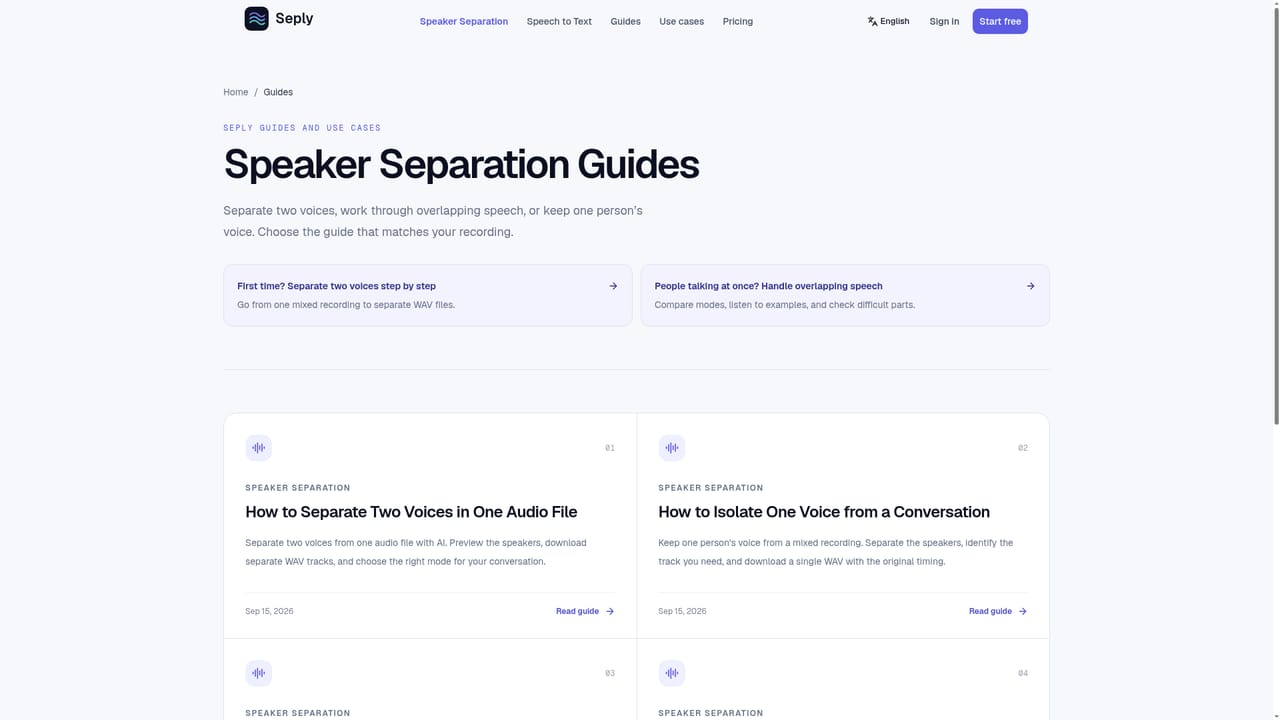 Seply — Plan a harder job with the guides