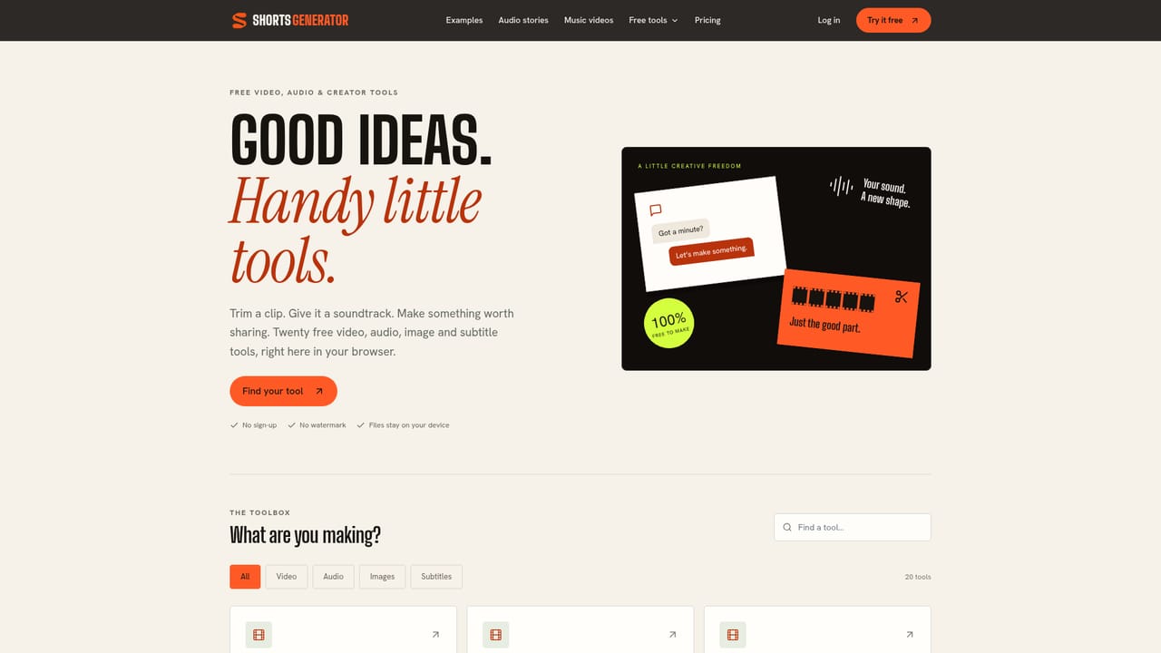 Shorts Generator — Try a niche format