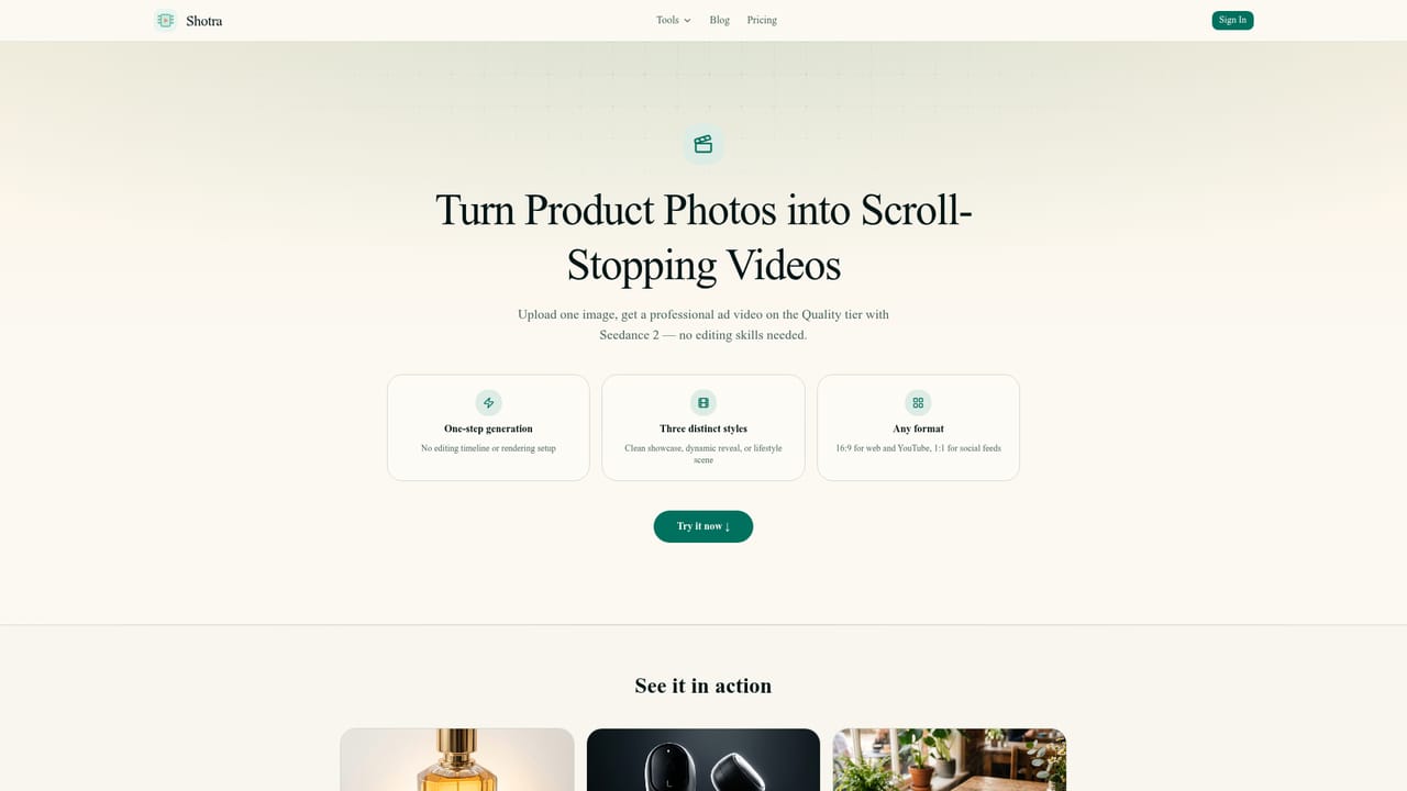 Shotra — Try a pre-configured tool instead