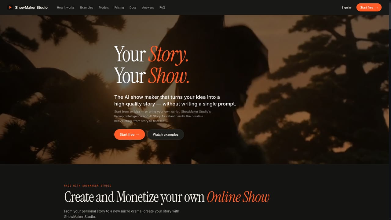 ShowMaker Studio — Create a free account