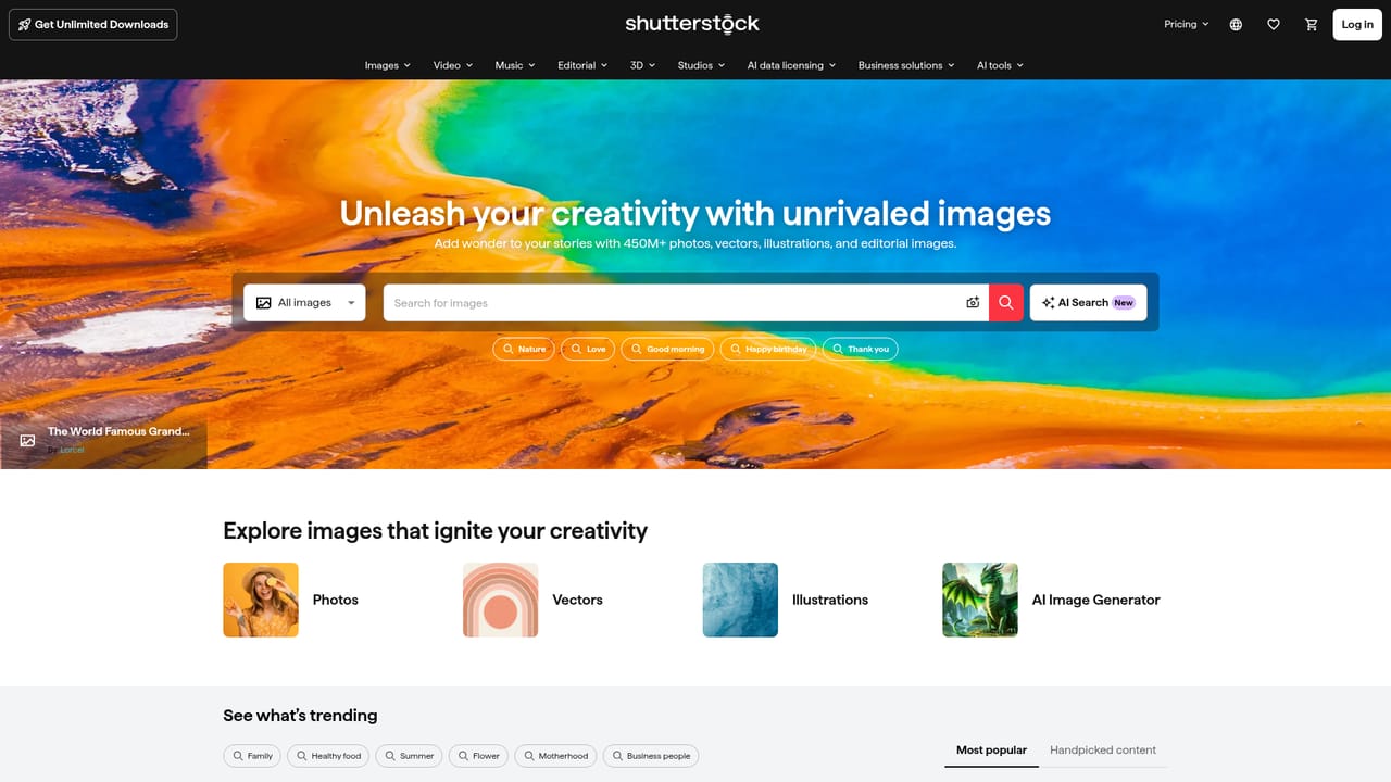 Shutterstock — Browse the stock library