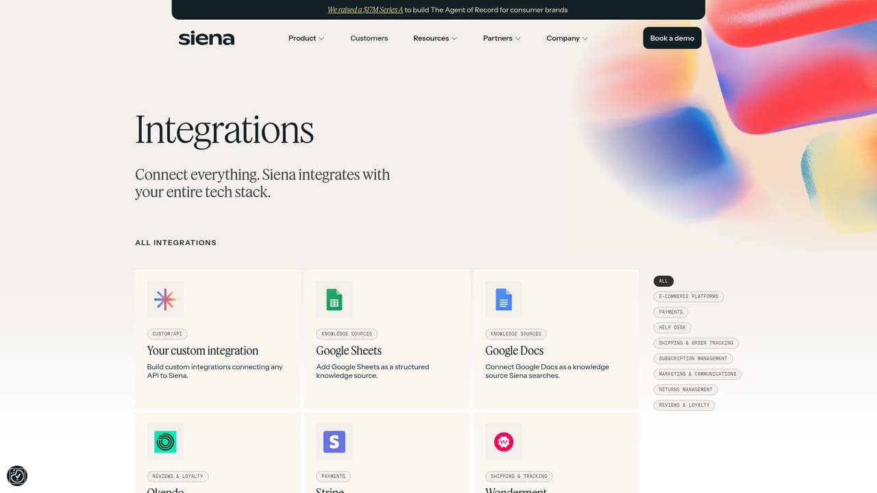 Siena CX — Connect your customer channels