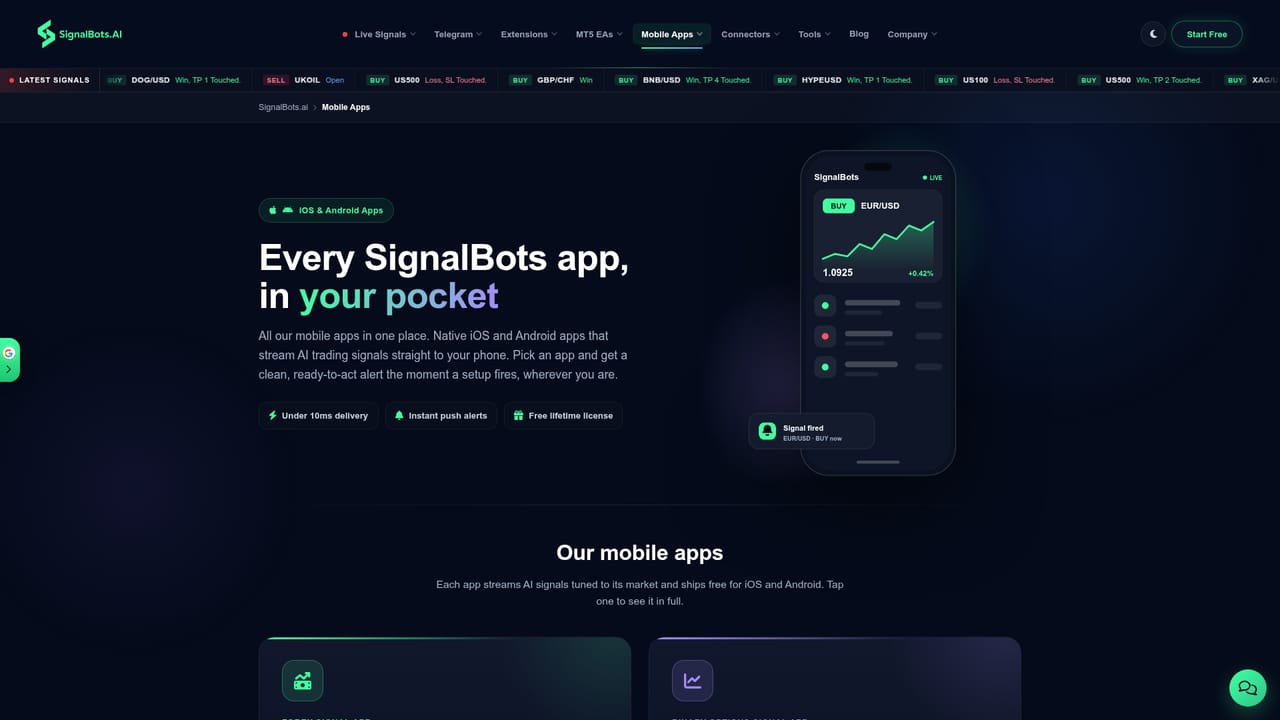 SignalBotsAI — Install the app or browser extension