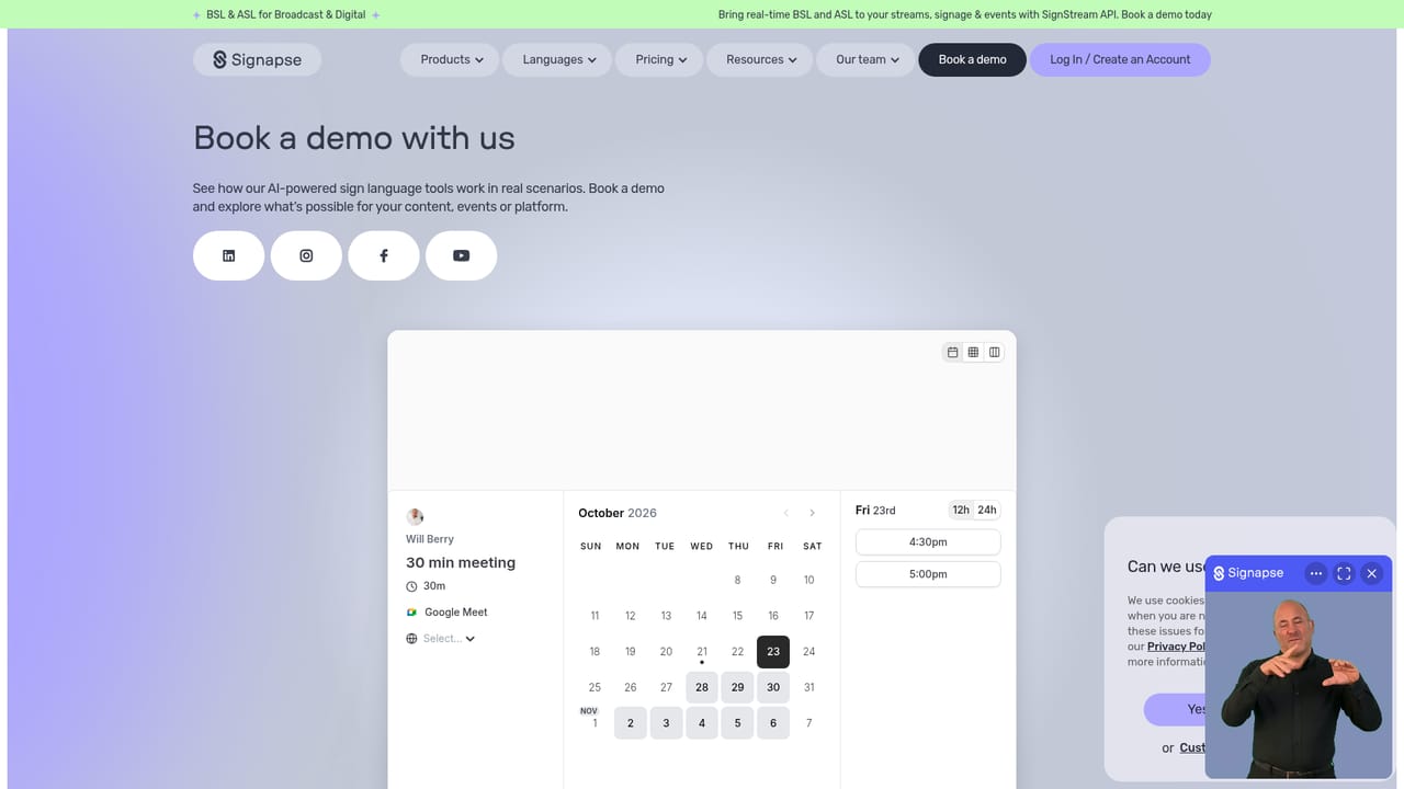 Signapse — Book a demo to scope commercial terms
