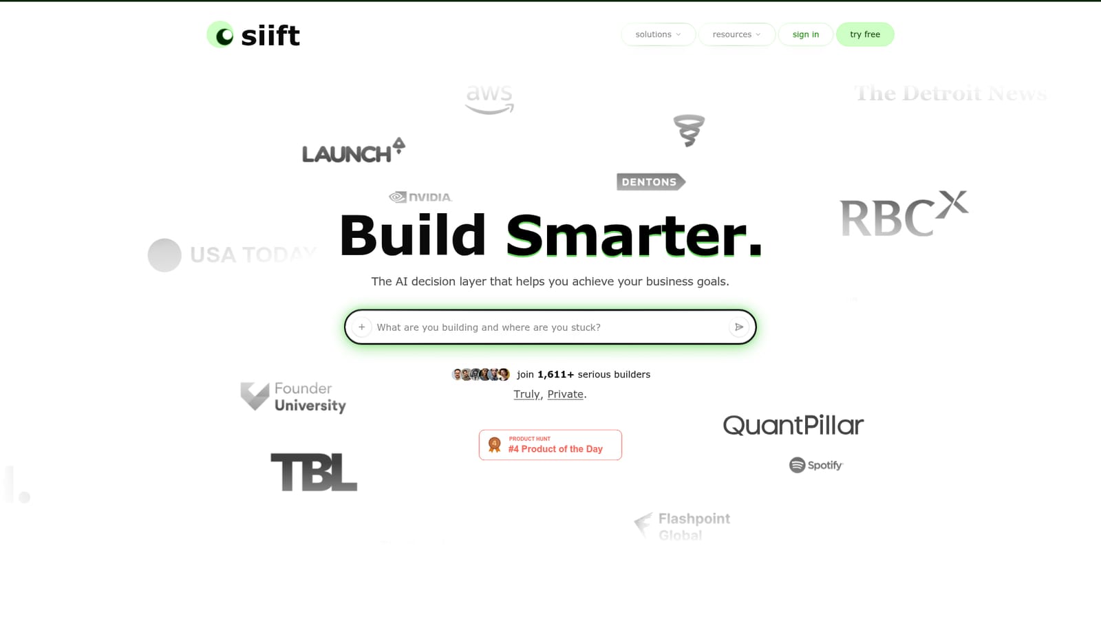 siift — Open the canvas and name what you are building
