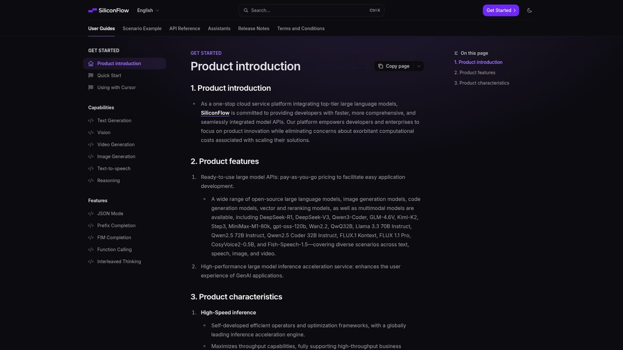 SiliconFlow — Read the API documentation