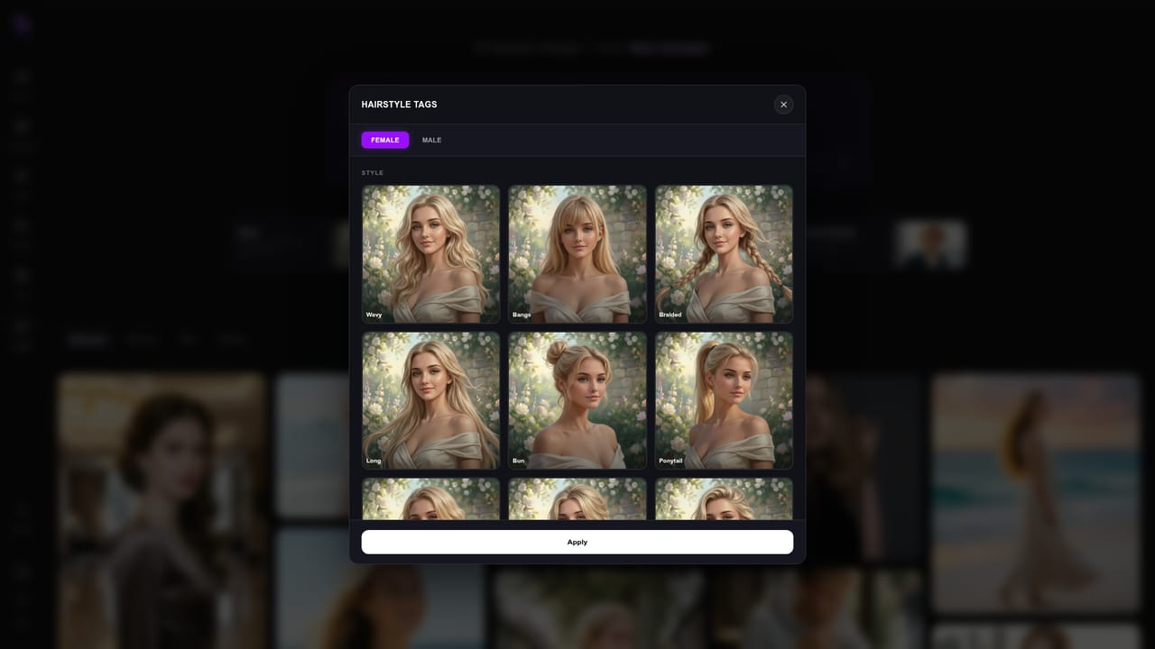 Silky AI — Pick a hairstyle or template