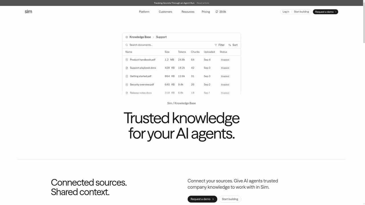 Sim AI — Connect knowledge and data