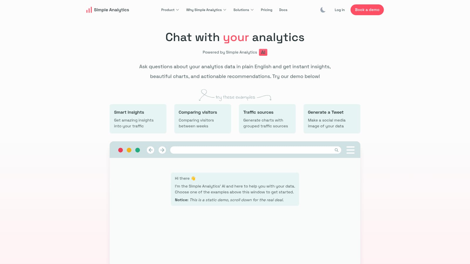Simple Analytics AI — See what the assistant can do