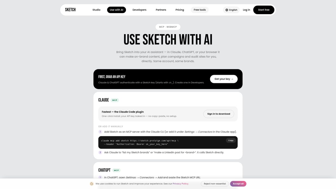 Sketch Studio — Add the plugin to your AI assistant