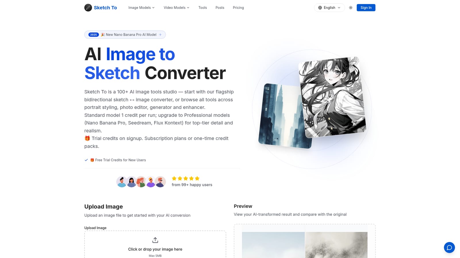 Sketch To — Upload an image