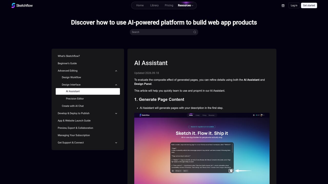 Sketchflow.ai — Test, publish and keep iterating