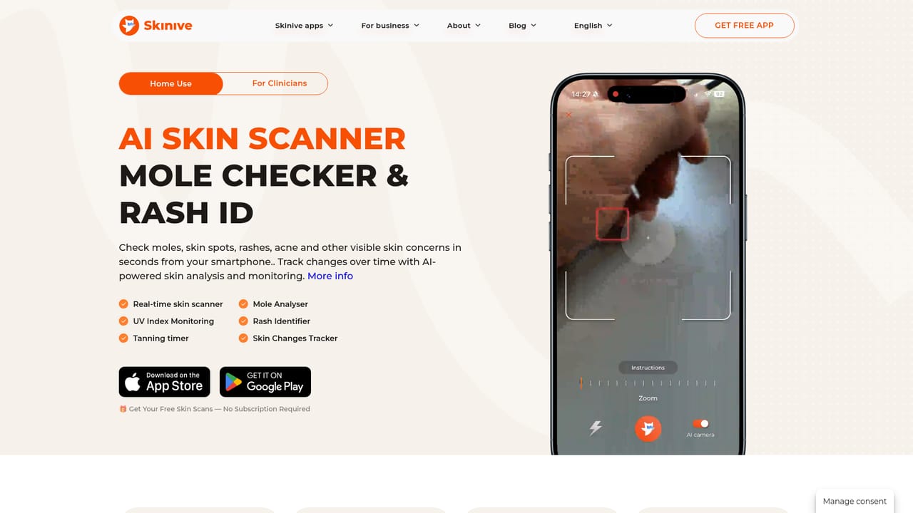 Skinive — Install the app on iOS or Android