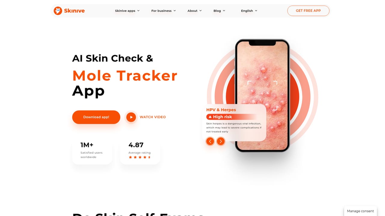 Skinive — Read what the consumer app covers