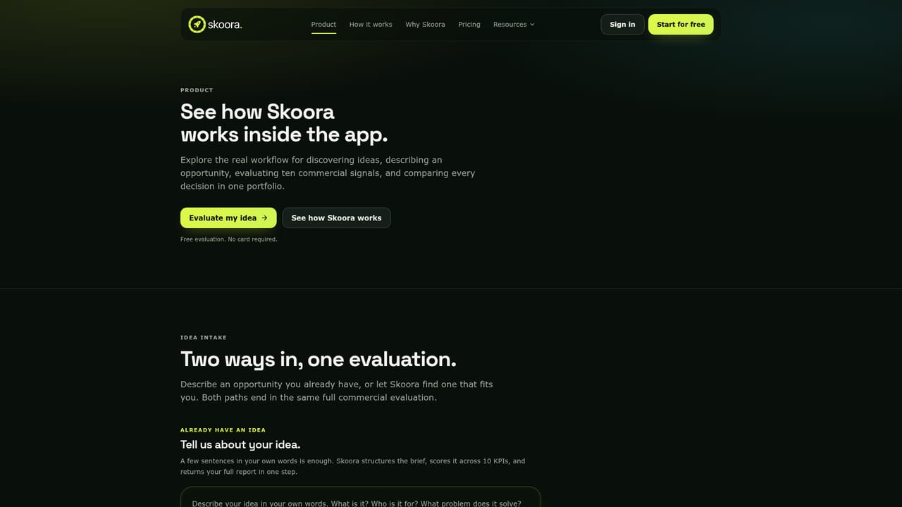 Skoora — Read the ten signals and the verdict