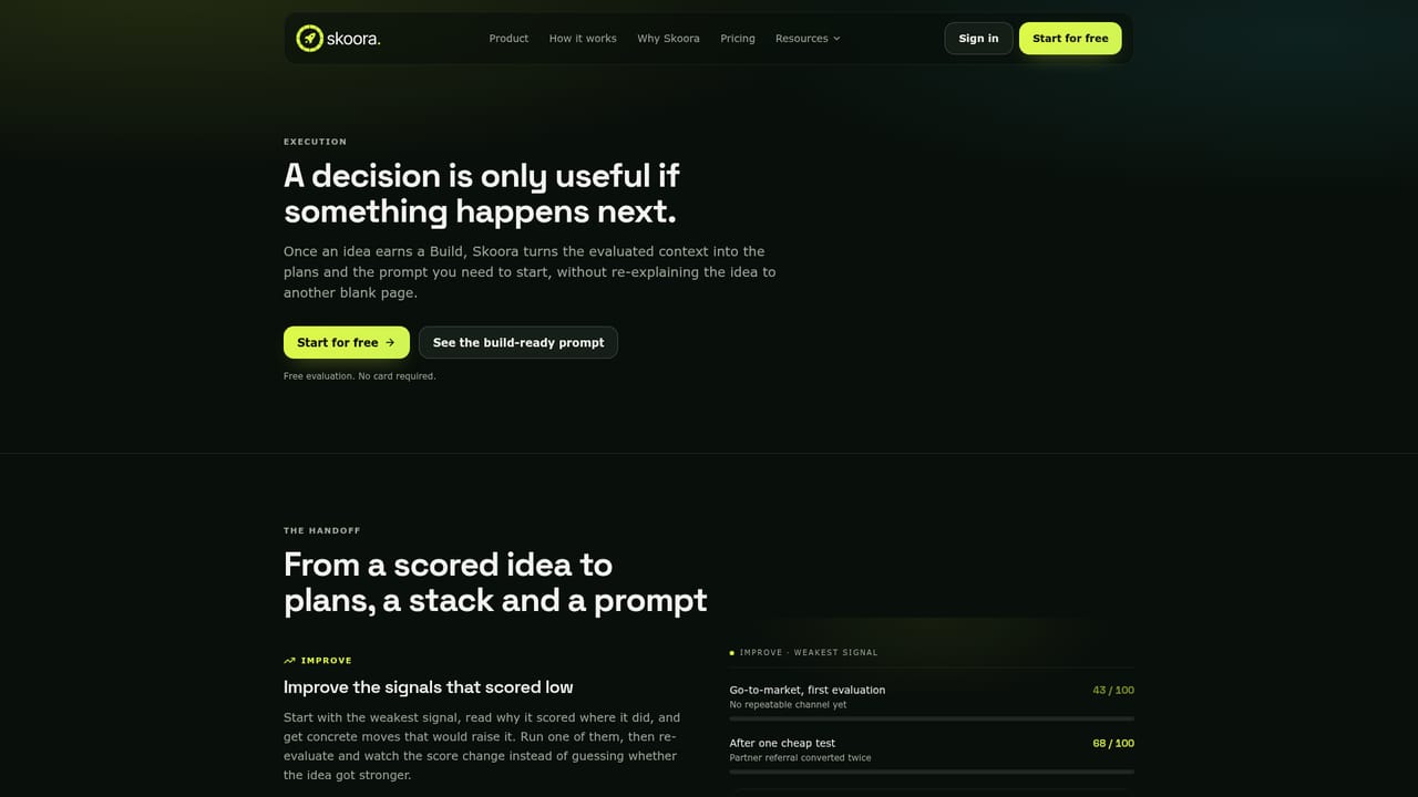 Skoora — Run the validation step, then re-evaluate