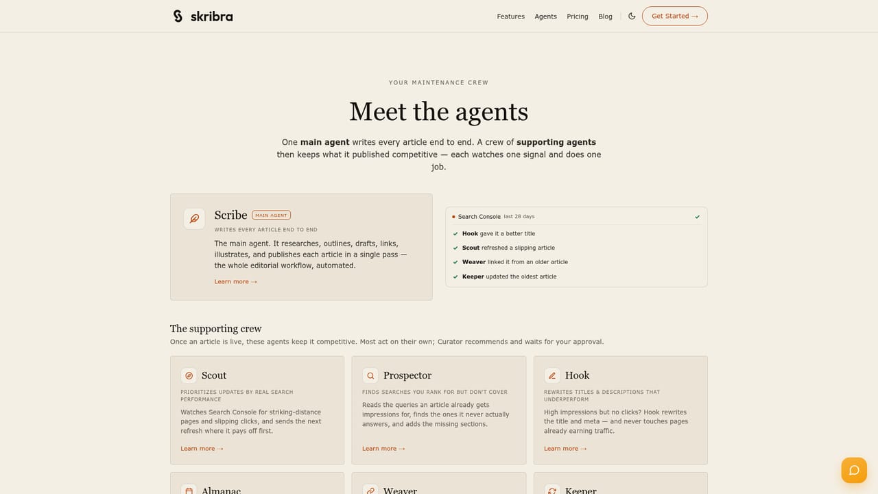 Skribra — Let the maintenance agents run