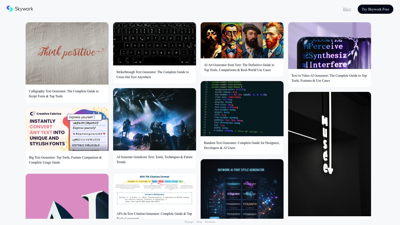 Skywork — Publish a shareable Skypage