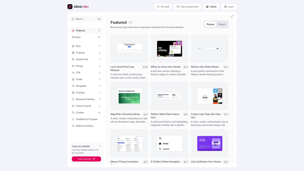 slicer.dev — Browse the slice library for starting points