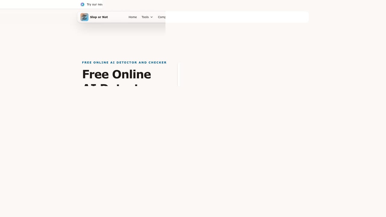 Slop Or Not AI — Try a check in the browser