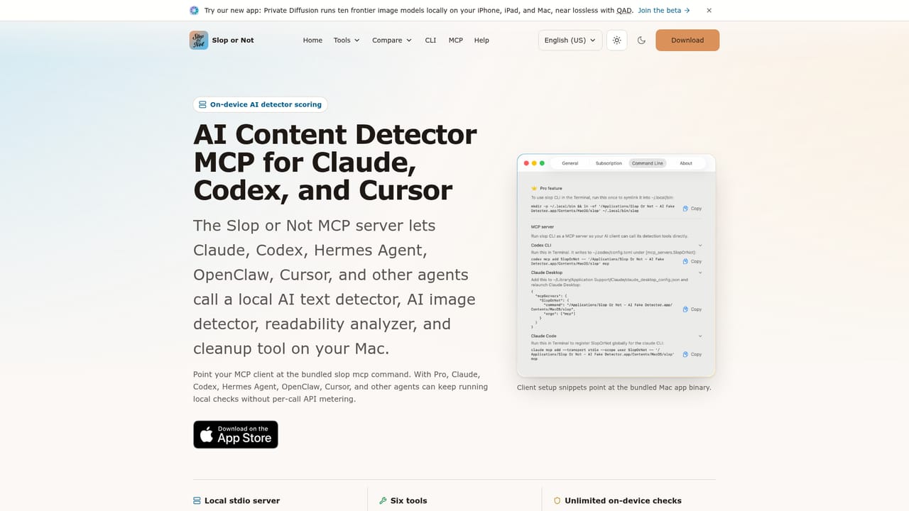 Slop Or Not AI — Wire detection into agent workflows