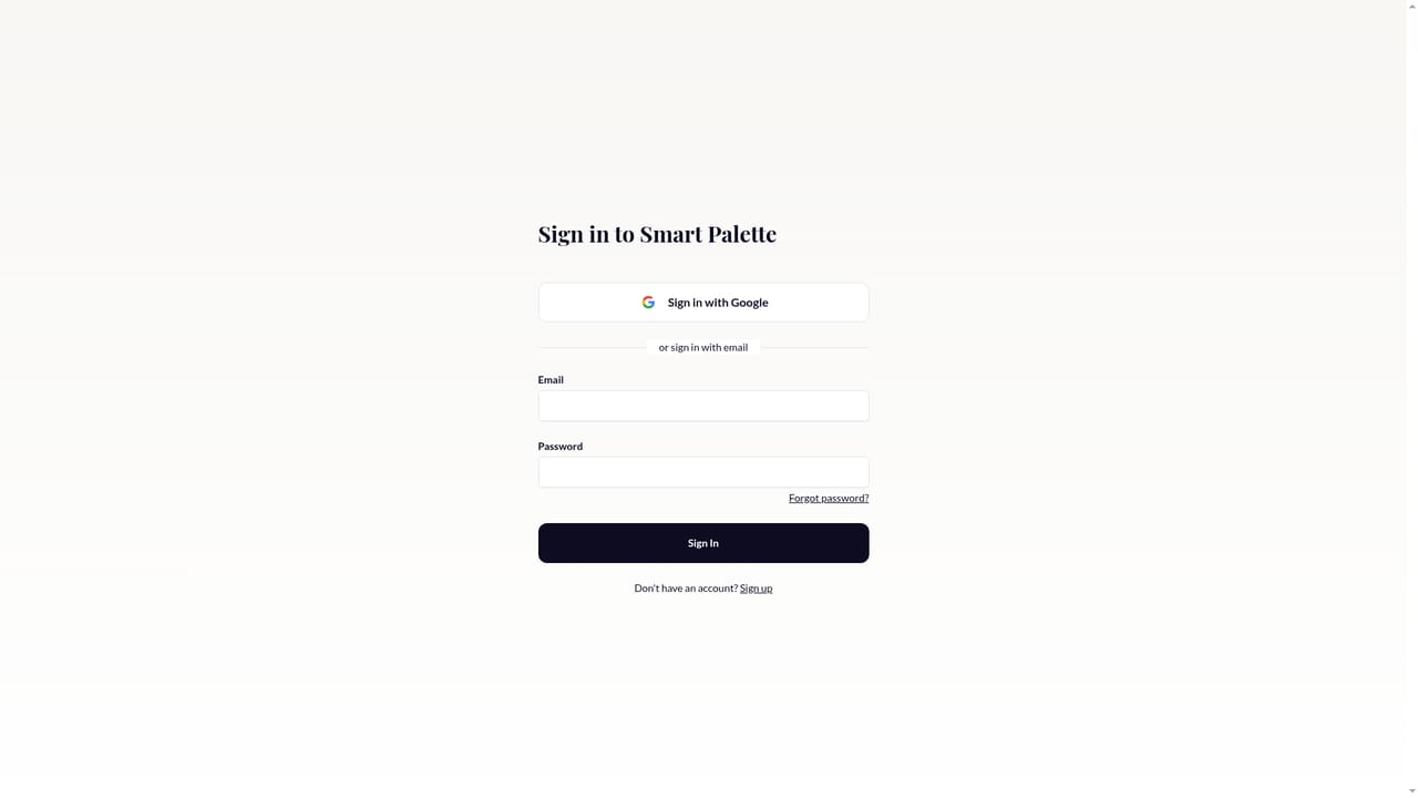 Smart Palette — Enter the selection flow