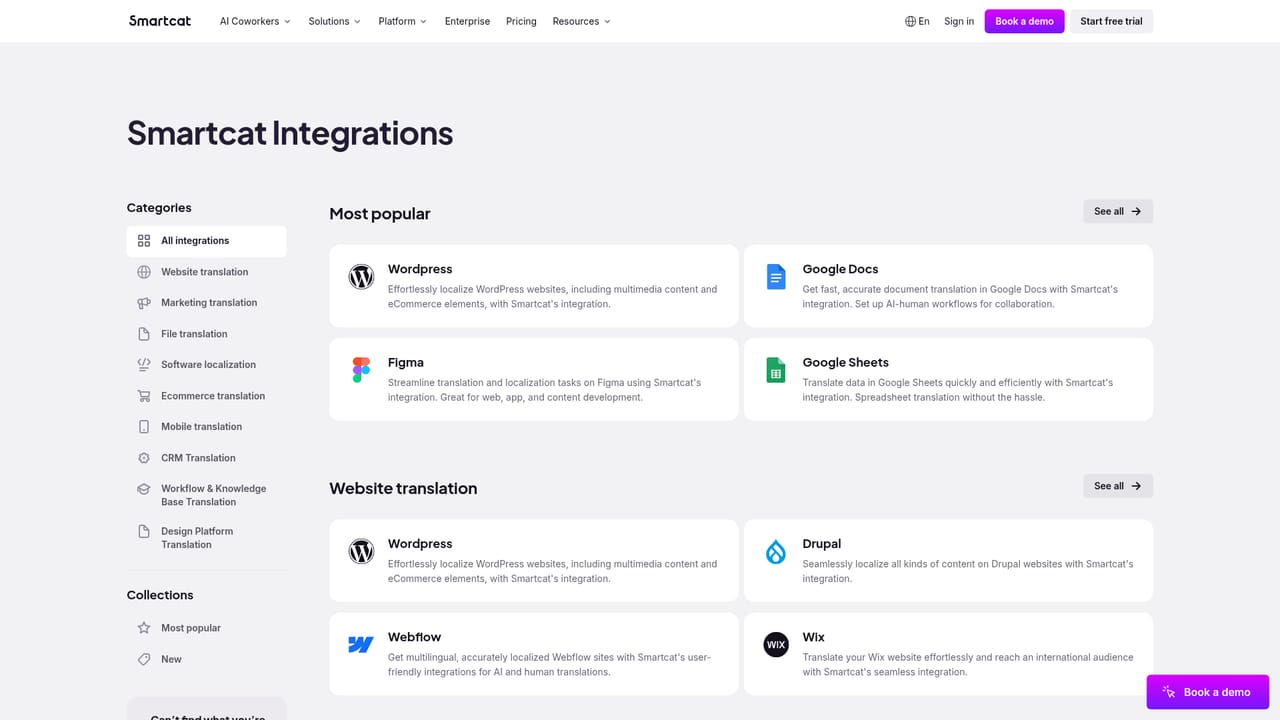 Smartcat — Upload or connect your source