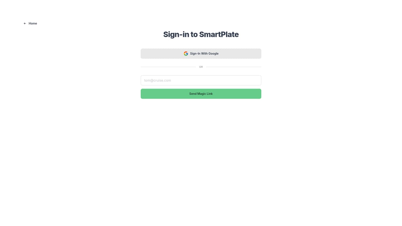 SmartPlate — Create your account and start the trial