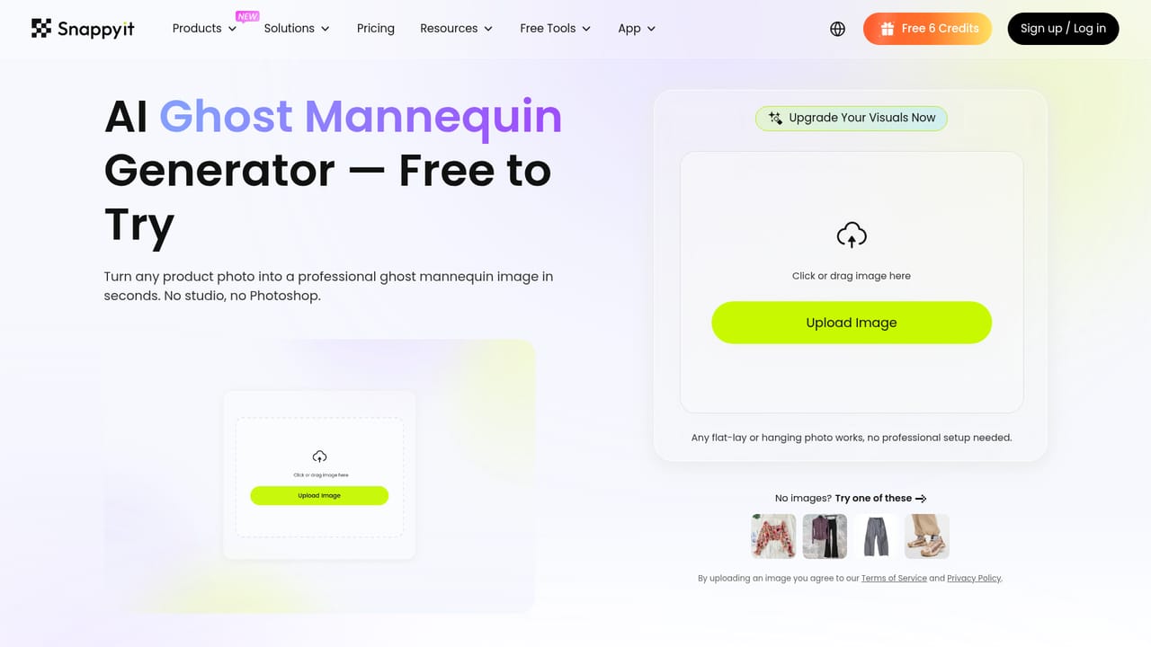 Snappyit — Upload a simple product photo
