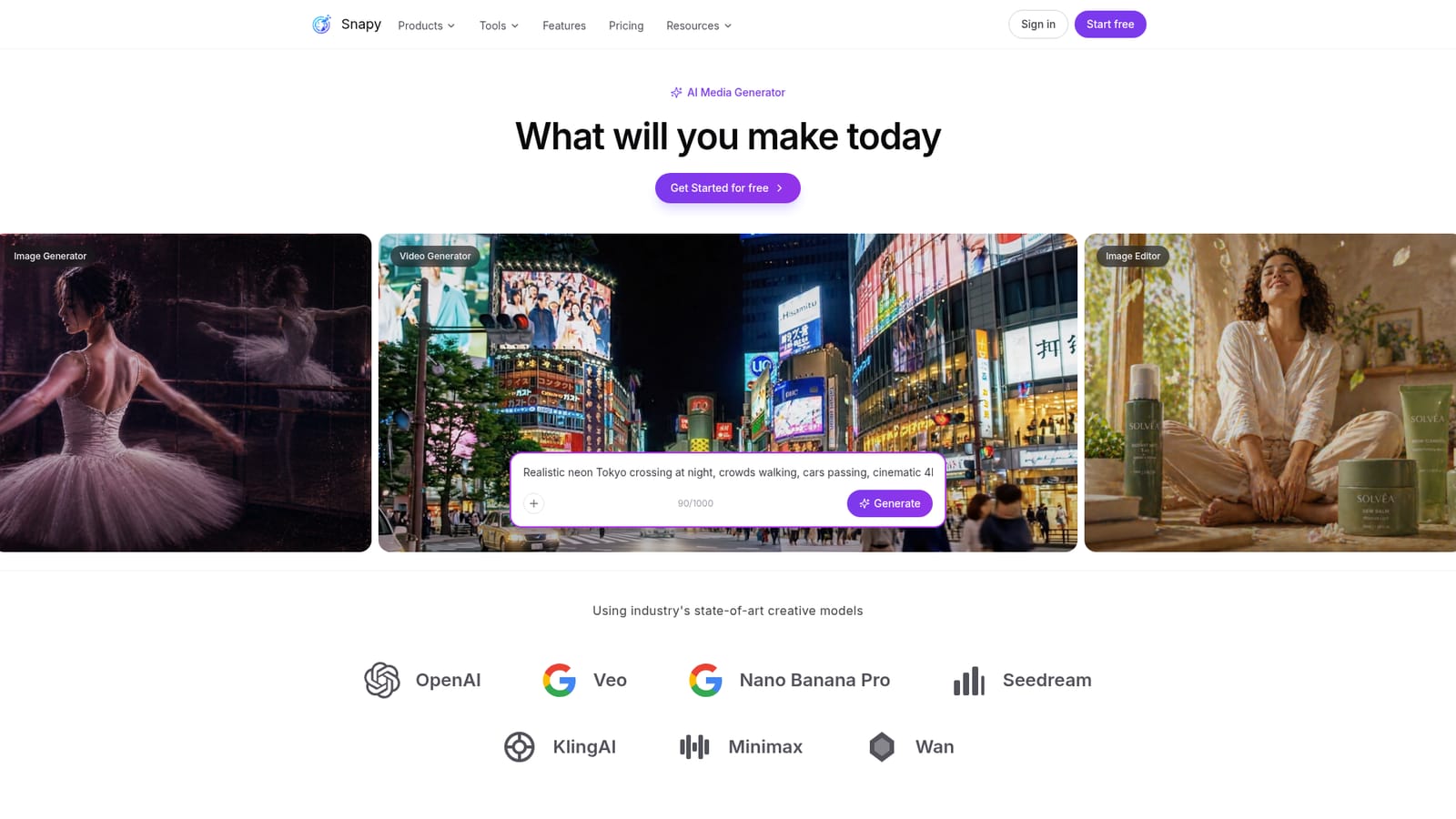 Snapy AI — Create a free account