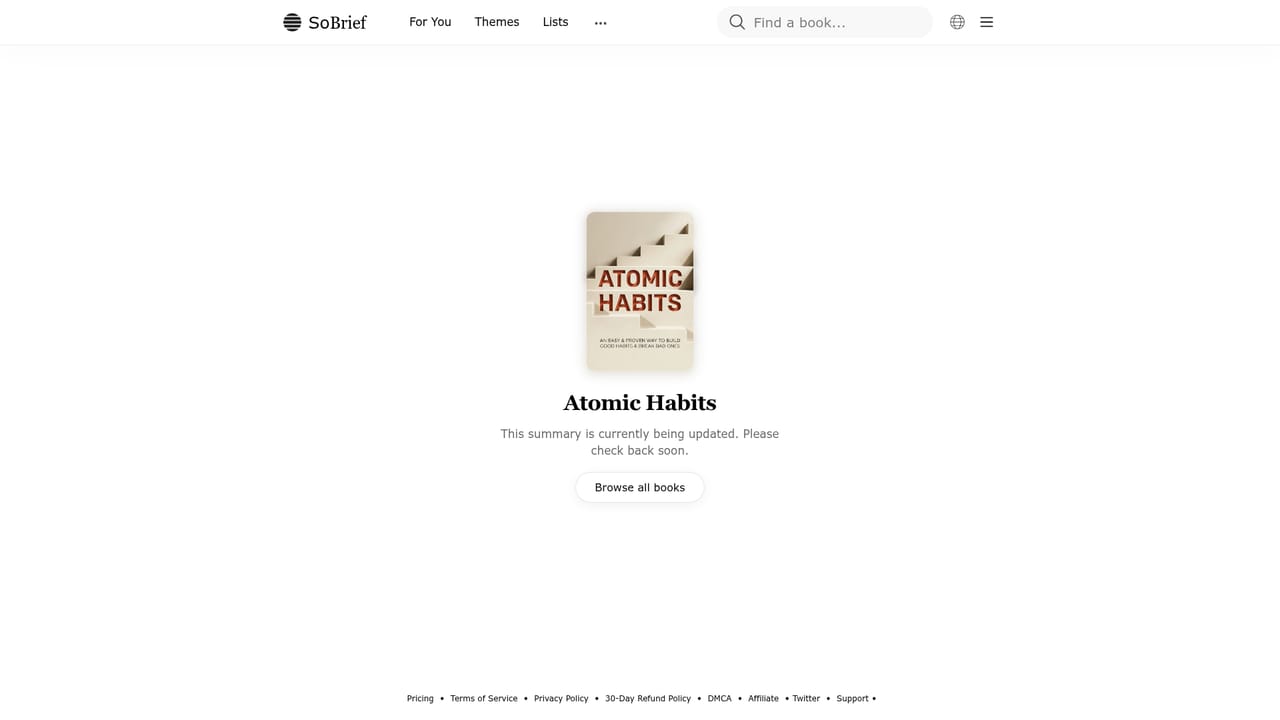 SoBrief — Read a summary page and check its signals