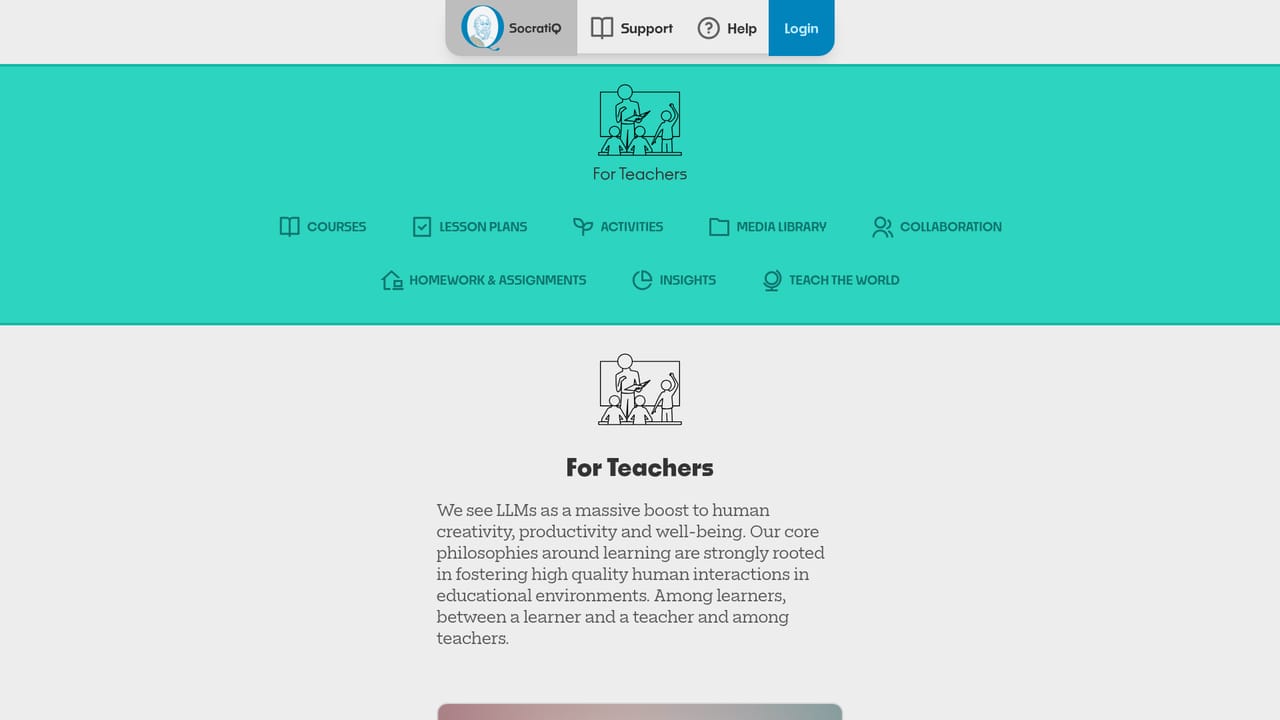 Socratiq — Tour the teacher library