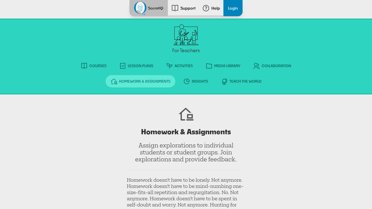 Socratiq — Assign homework to students