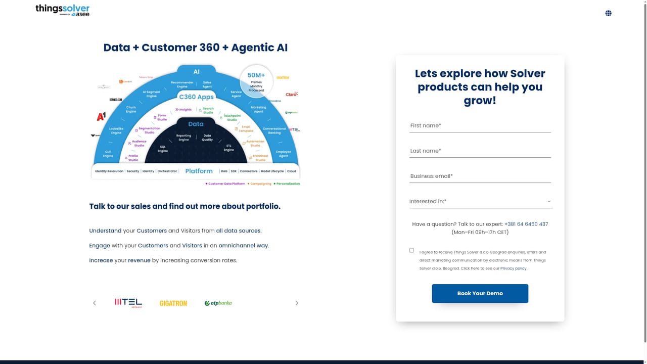 Solver AI Suite — Book a demo with the Things Solver team
