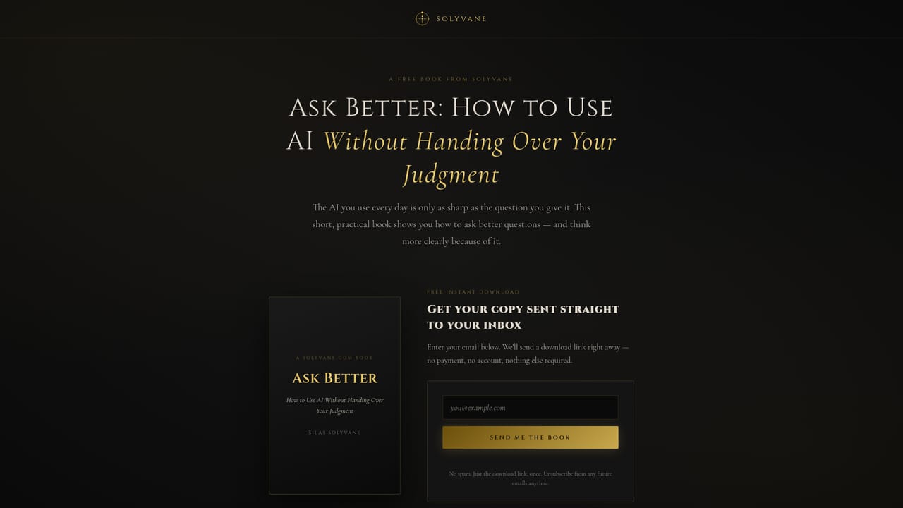 Solyvane — Read the free book for the underlying method