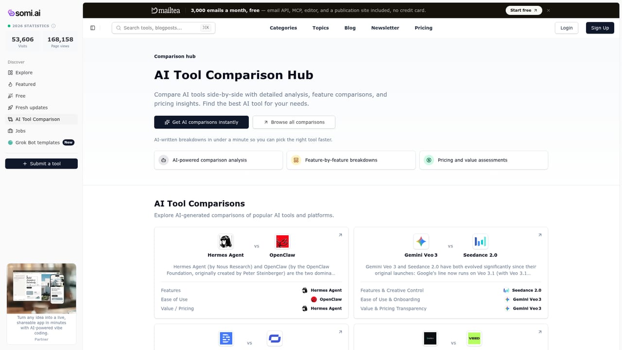 Somi — Compare your shortlist side by side